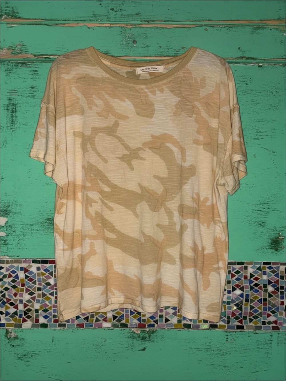 Light Tan Camo Short Sleeve Women’s Shirt